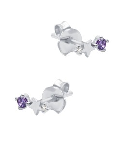 February Birthstone Silver Stud Earring STS-6797